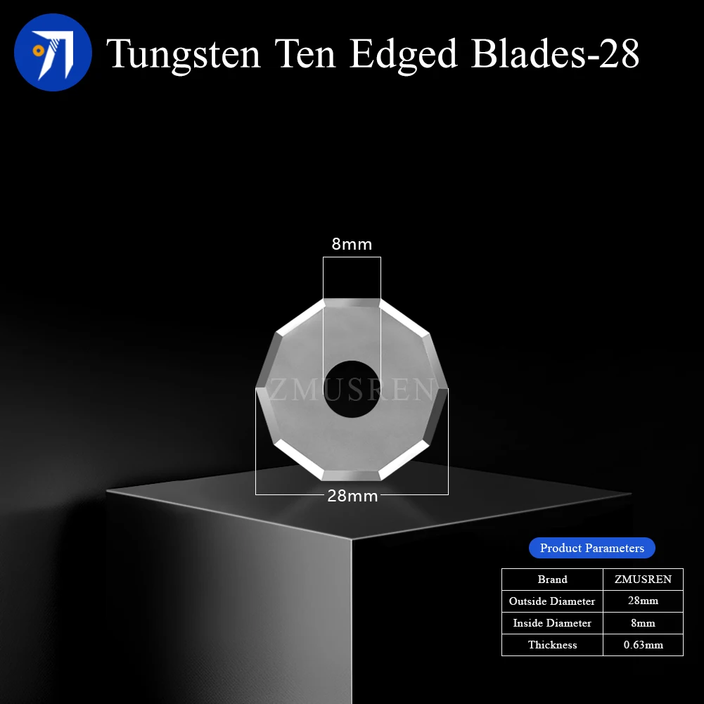 10PCS Tungsten Carbide Rotary Blade Round Router CNC Cutting Router Blade for JWEI AOL RZCUT AOKE IECHO ATOM EMMA Ruking Sianjet
