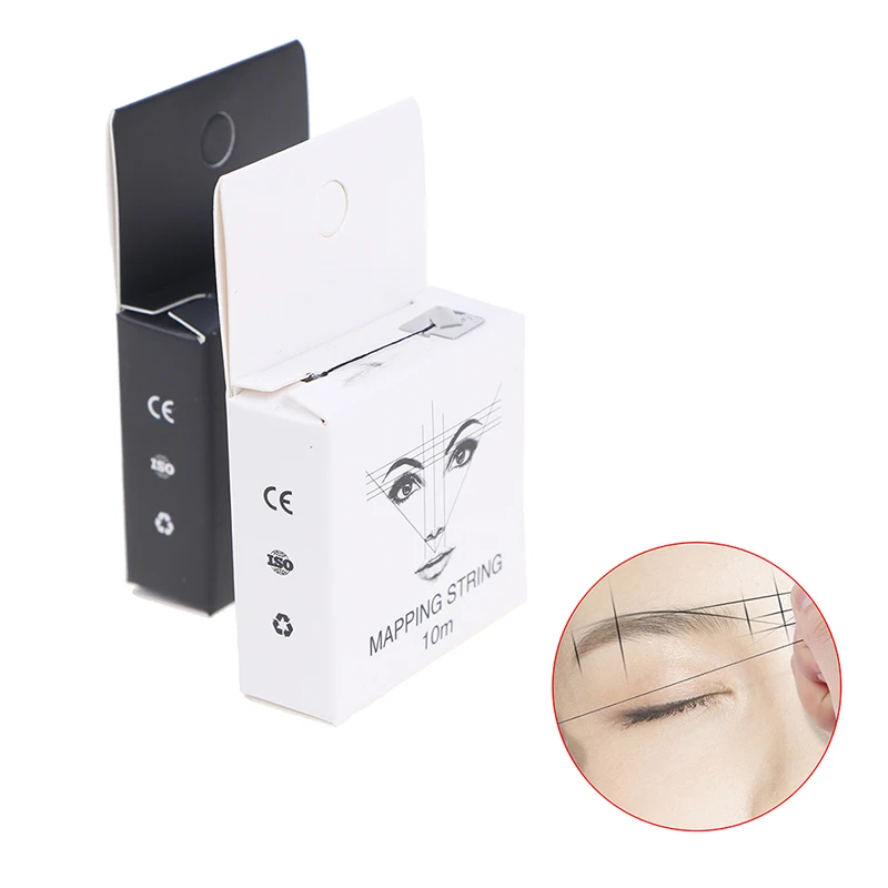 Voorgeïnkte Mapping String Microblading Wenkbrauw Marker Draad Lijn Tool 10M/32,8ft