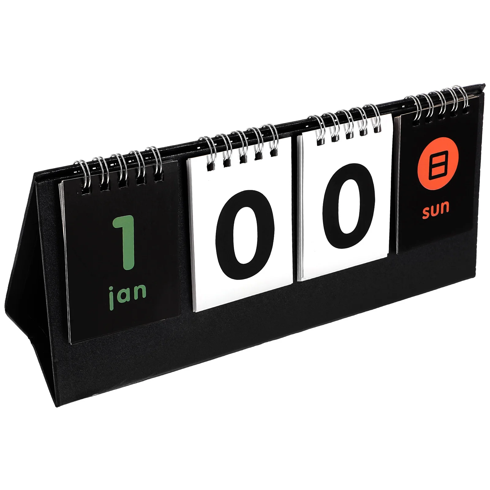 Reusable Perpetual Black Modern Desk Calendar Reversible Countdown Score Board Desktop Stylish Practical Yearly Gift