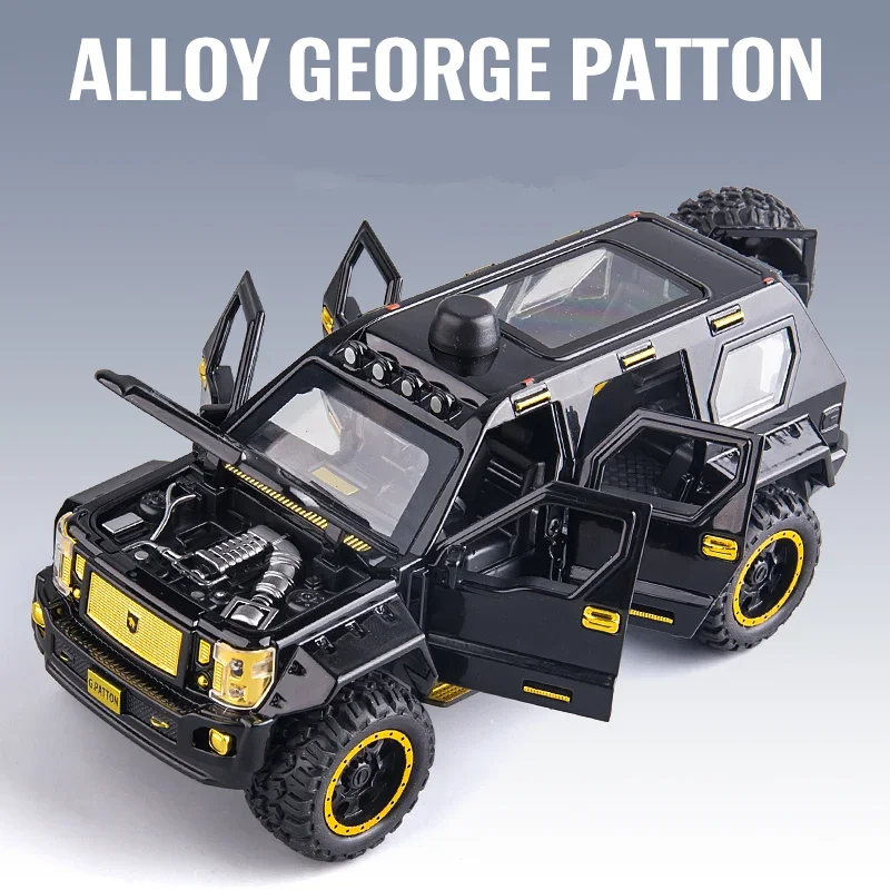 

1:24 G.PATTON GX Armored Car Alloy Car Model Diecasts Toy Off-road Vehicles Metal Explosion Proof Car Toys Collectibles Kid Gift