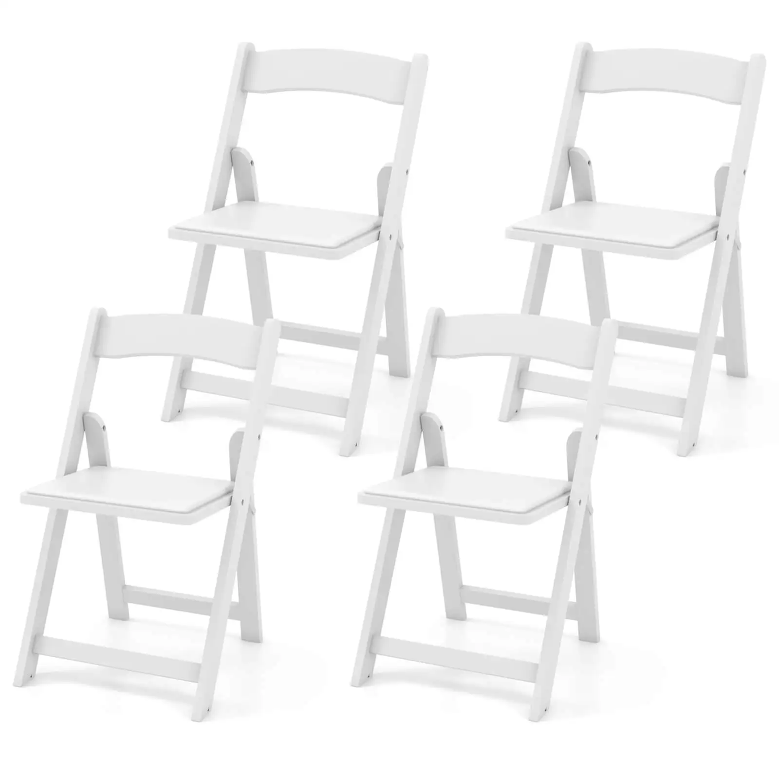 Set of 8 Dining Chairs w/ Rubber Wood Legs & Padded Seat for Home Office Events