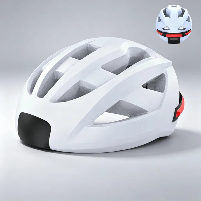 

Integrated Bluetooth Bike Helmet Built-in Tail LED Light Ventilated Shockproof Cycling Protective Gear