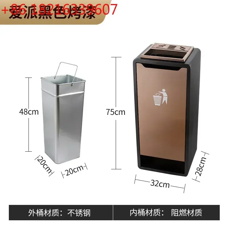 TAO Big Size Golden Trash Can Modern Outdor Metal Recycle Bin Trash Can Home Office Storage Large Lixeira Banheiro Cleaning Supp