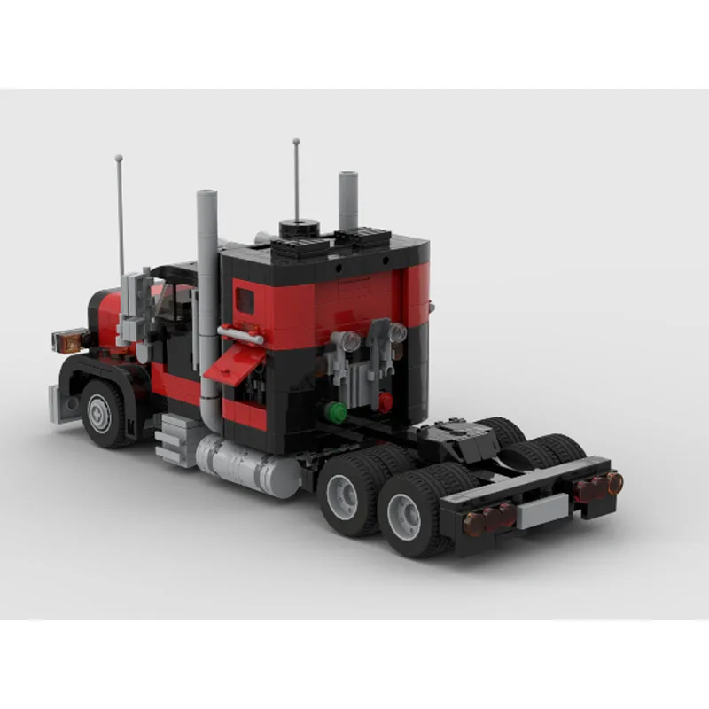 MOC-154892 Cargo Transport Semi Truck Assembly Splicing Building Blocks Model 737 Parts Boys Education Building Blocks Toy