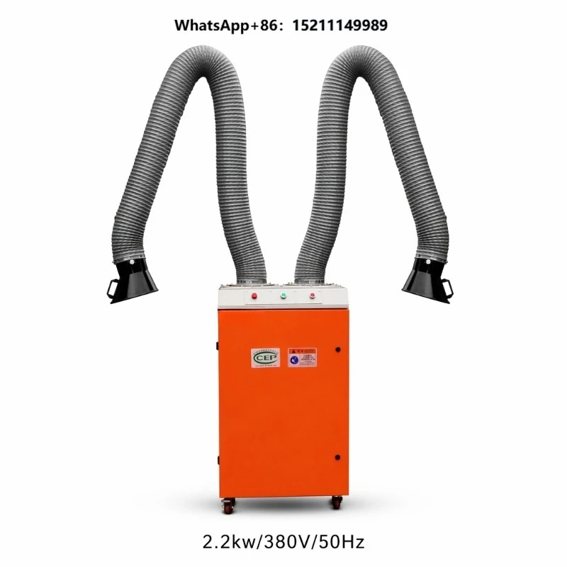 New Electrostatic Air Filter Fume Extractor Dtf Grinder Dust Collector Mobile Fan High Efficiency 2.2kW Power
