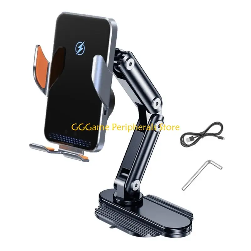U55B Auto Sensing 15W Fast Car Phone Stand with Flexible Positioning for Car