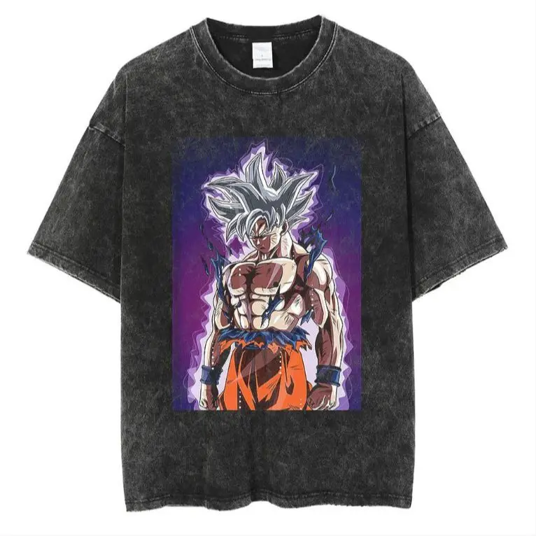 

Футболка мужская Dragon Ball Z: Гоку и Вегета, Сага Сайянов, винтажный принт, летняя, повседневная, уличная, оверсайз, хлопок, 2026