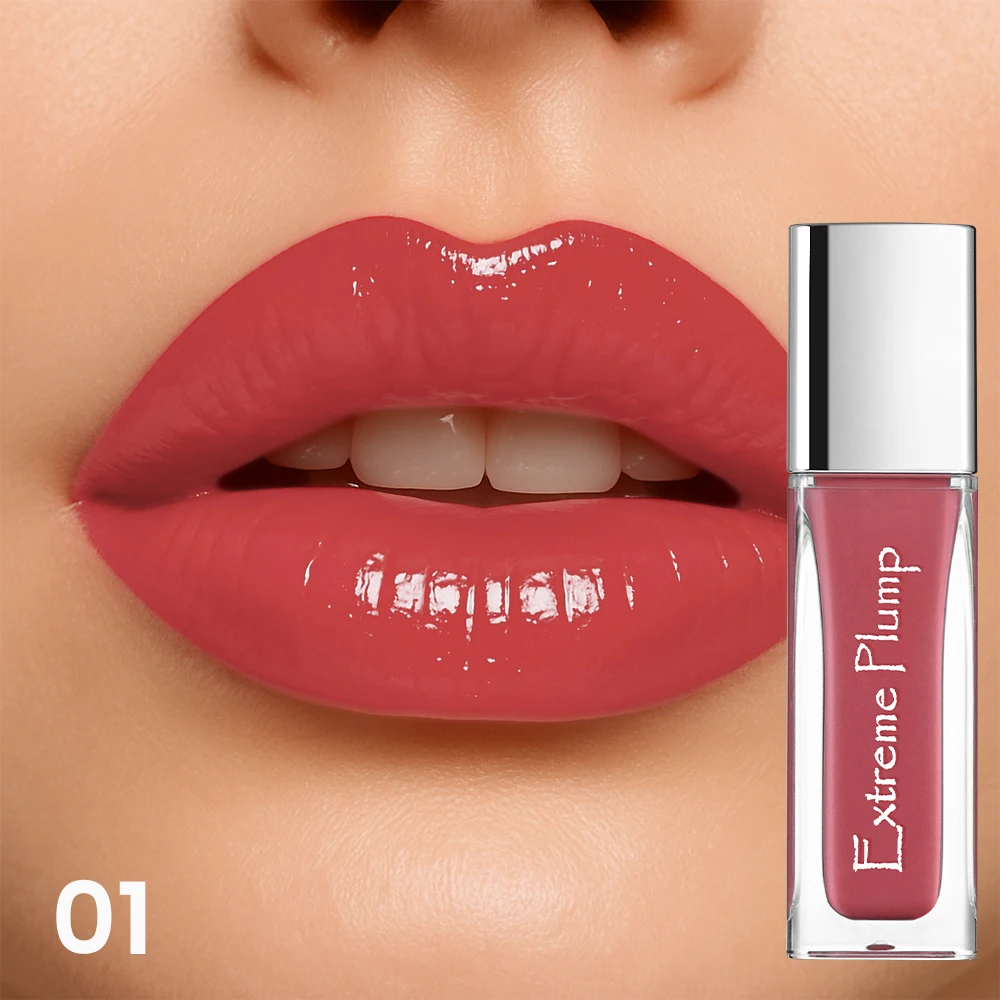 Brilho labial brilhante com brilho de água, cor labial hidratante de longa duração à prova d'água, presente de feriado perfeito para mulheres