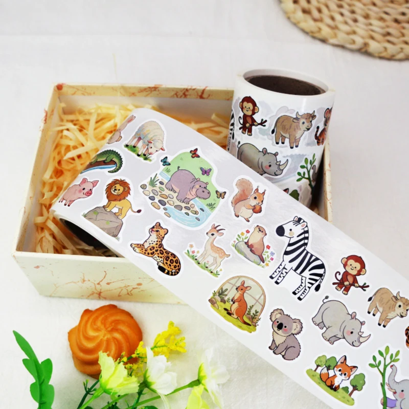 480 قطعة من ملصقات الحيوانات الممتعة، ملصقات مكافآت كرتونية لحديقة الحيوانات المزرعة البرية للأطفال في 24 أنماط فريدة من نوعها، مستلزمات المعلم للفصول الدراسية، مقاس M #6