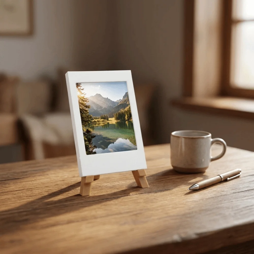 Unique Plastic 3D Printed Mini Photo Frame Minimalist Decorative Photo Display Holders Picture Frame Ornaments Gift
