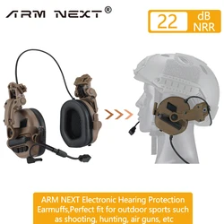 Arm nächste Aufnahme Geräusch reduzierung Ohren schützer Jagd Gehörschutz Headset nrr 22db taktische Airsoft Kopfhörer