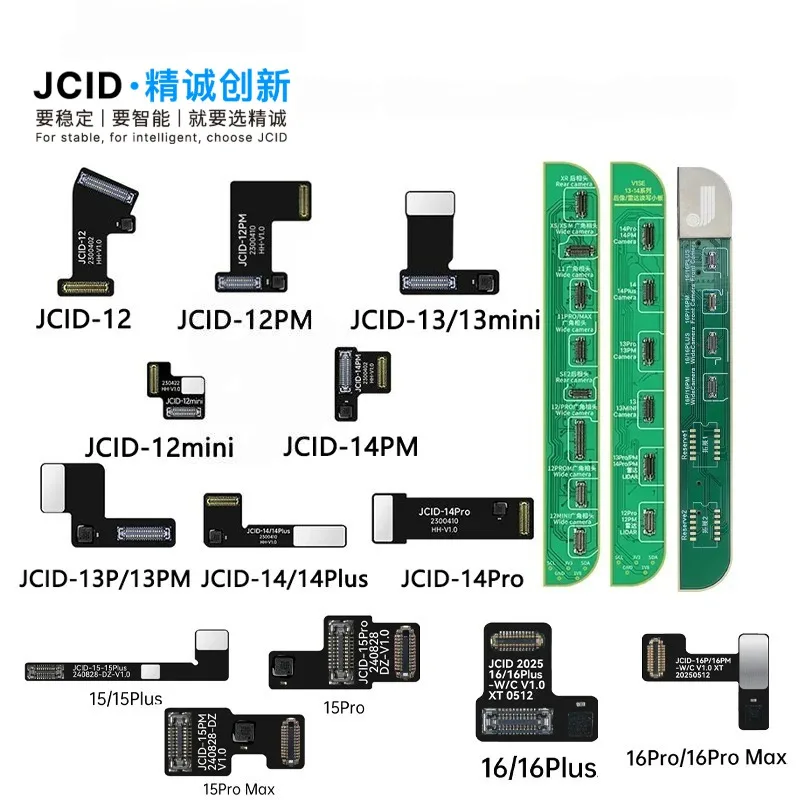 JC Non-removal Tag-on Rear Camera Repair Cable for iPhone 12 13 14 15 16 Pro Max Camera Pop-up Window Repair Flex No Soldering