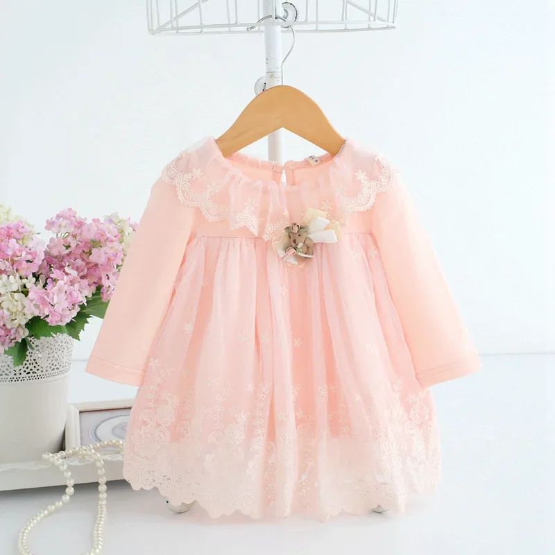 

Baby Girls Princess Dress For Newborn Infant Clothing 2024 Summer Cute Cotton Long Sleeve Baby Dress Toddler Girl Clothes Dresse