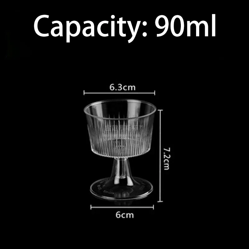 1pcs Disposable Dessert Cup Plastic Ice Cream Cup Wine Cup Fruit Ice Cream Pudding Wedding Party Decoration Home Tableware - Image 3