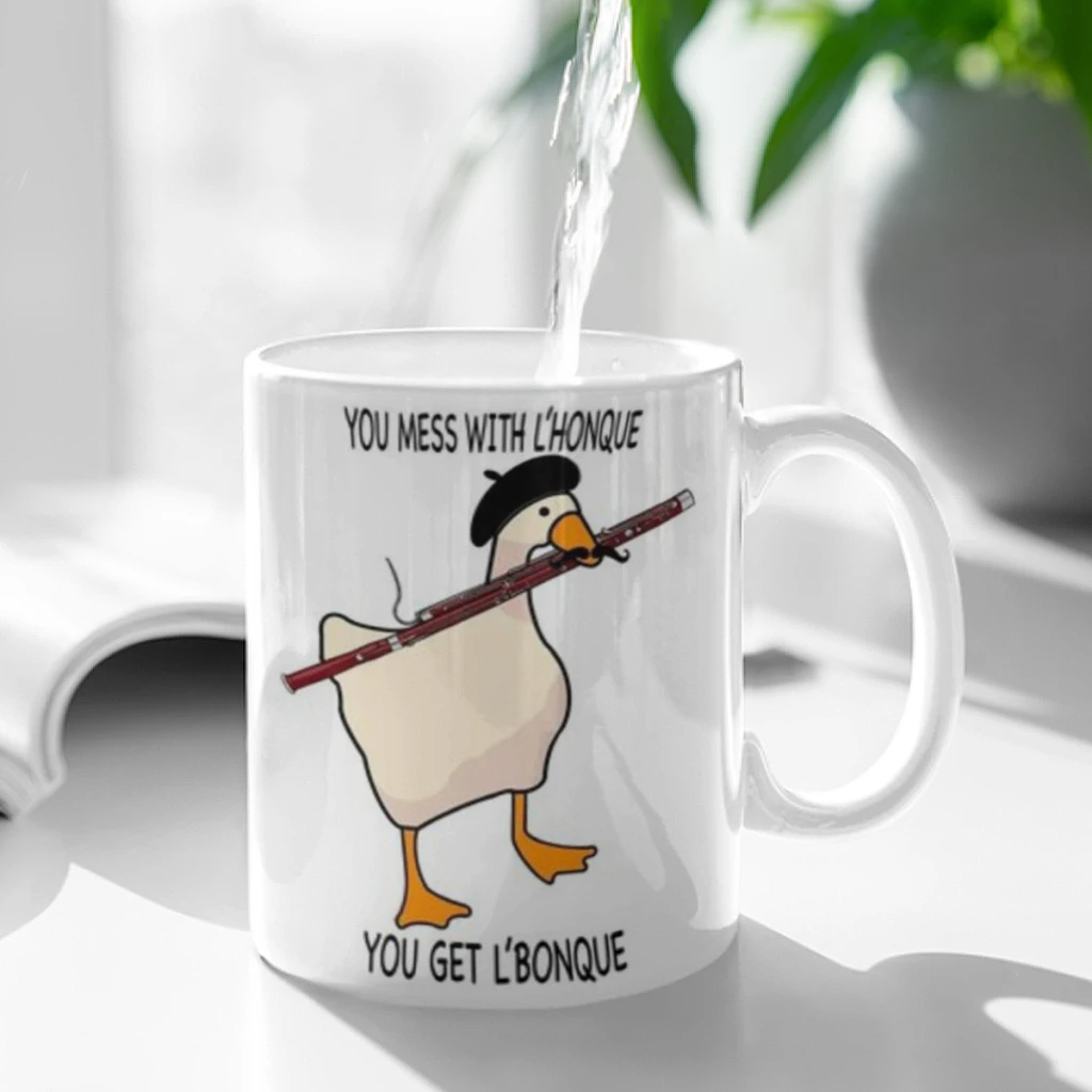 Peace Was Never An Option Goose Meme Free shipping Ceramic Cup Coffee Oatmeal Breakfast Cup Creative Personality Mug