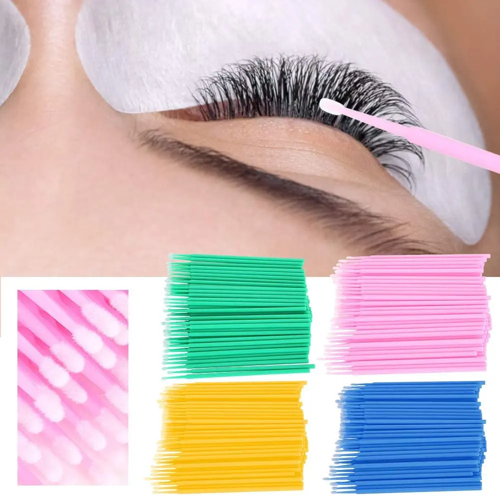 200pcs Cotton Swabs High Quality Lash Removing Swab Disposable Ultra-small Cotton Swab Micro Brush For Eyelash Extension Makeup