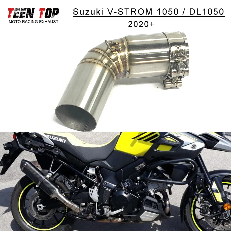 For Suzuki DL1050 V-Strom 1050 Motorcycle Exhaust Middle Pipe 2020+ 51mm Stainless Steel Escape Moto Link Tube