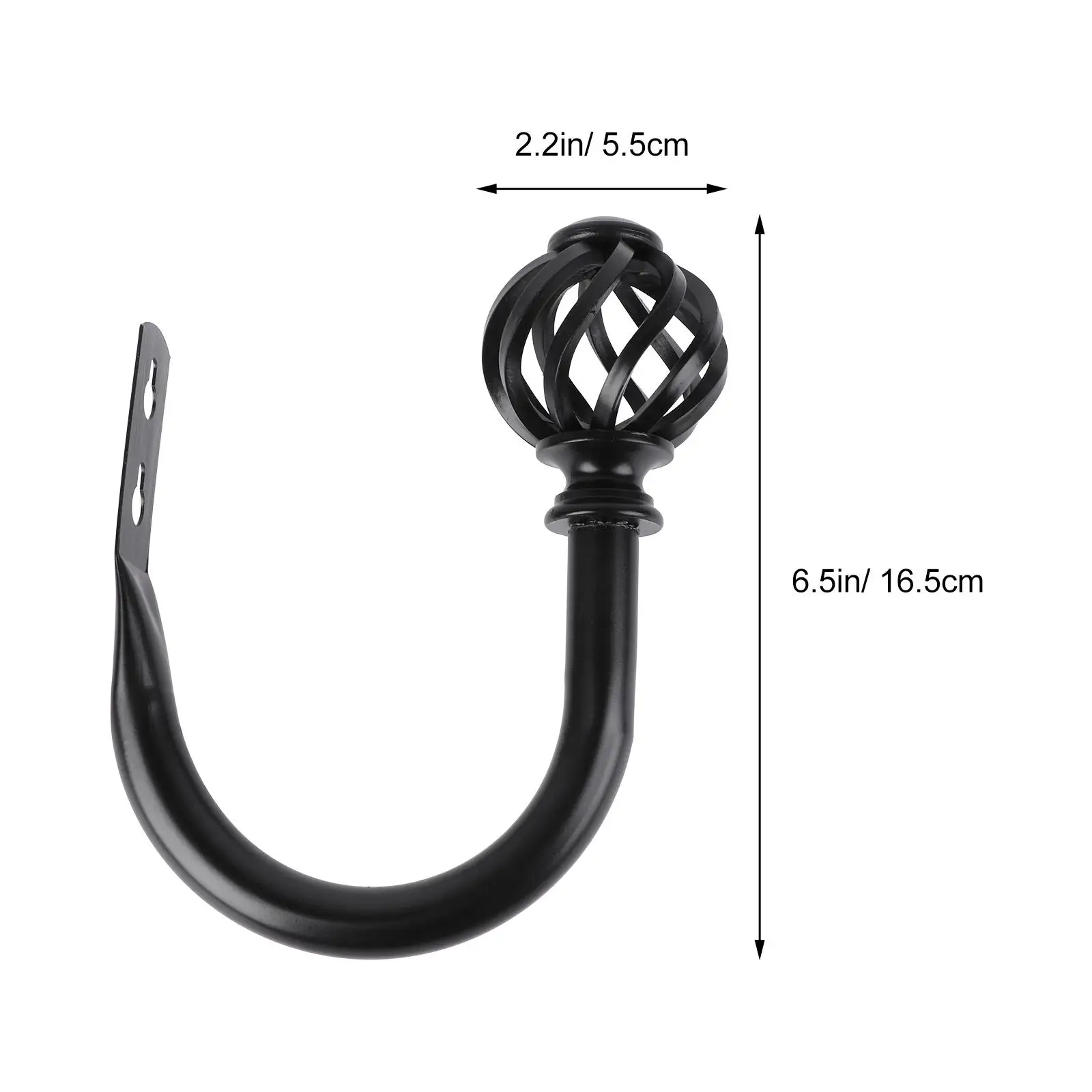 1 set Stainless Steel Vintage Curtain Hook Holder Fixator Decorative Accessory Hanging ganizer Bracket Rod Support Rail Hanger