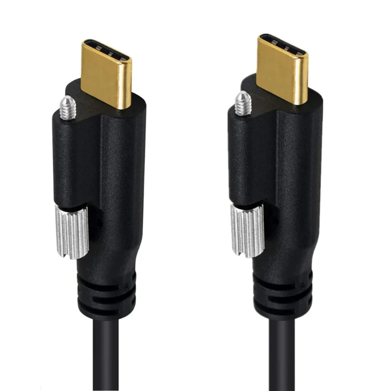 USB C zu USB C Kabel, Einzels ch rauben verriegelung USB 3,1 Typ C Stecker zu Typ C Stecker 10 Gbit/s/3a ~ 5a Daten und Ladekabel – Detail 7
