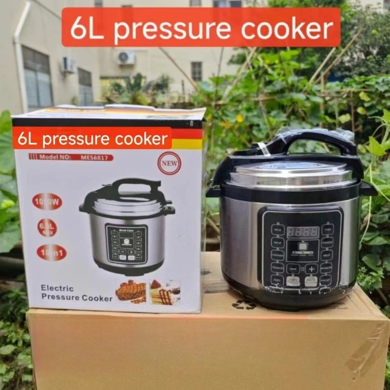 6L Multifunctional Smart Electric Pressure Cooker English Panel Multi Cooker Rice Cooker Large Capacity For Household Use
