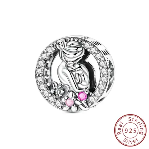 925 Ayar Gümüş Anne ve Oğul Boncuk Aşk Takılar Takı Fit Orijinal 925 Bilezik Kadınlar Için DIY Hediye Fit anneler Günü