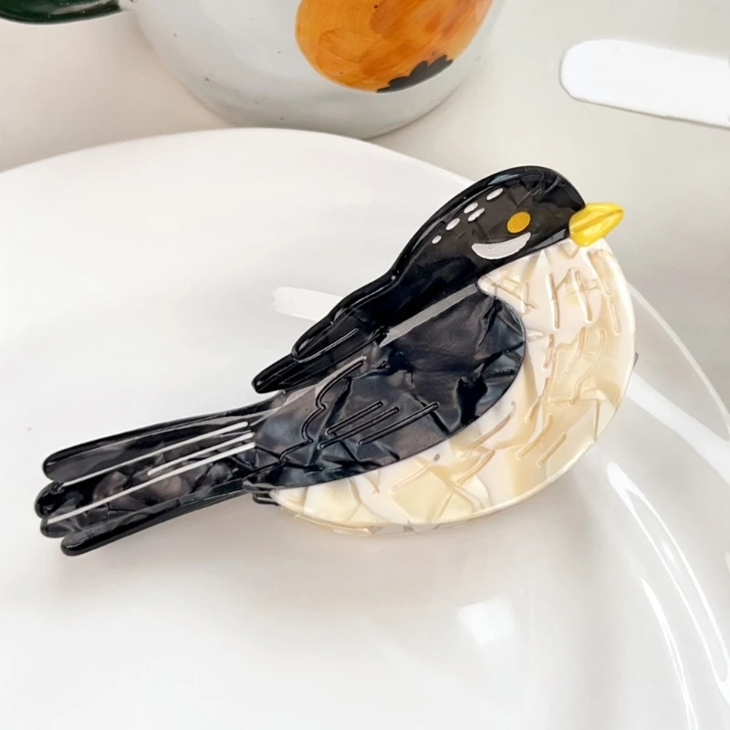 

Fashionable Cartoon Bird Hair AccessoriesFriendly Acetate Big Hair Clip For Daily Use School Event Hairstyling Y166