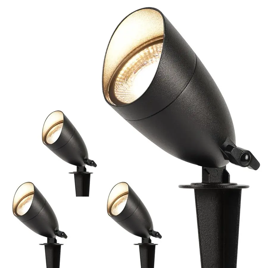 

12V Low Voltage Landscape Lighting, Diecast Aluminum Spot Lights with Connectors, IP65 Waterproof Outdoor Landscape Spotlights,