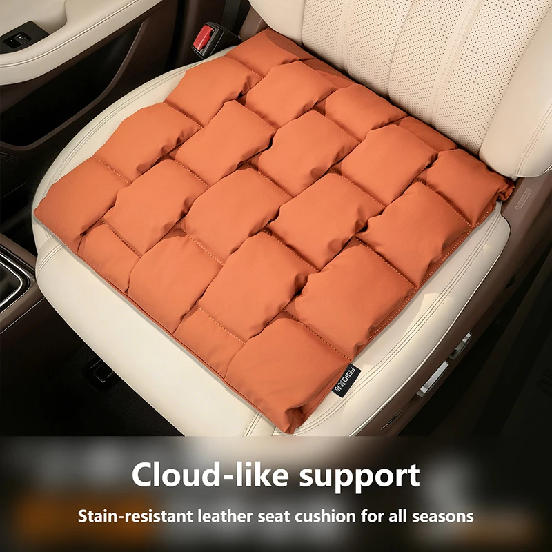 Universal Lightweight Car Seat Cushion Breathable Bubble Cotton Anti-Stain Leather Pillow for Vehicle Seat Comfort