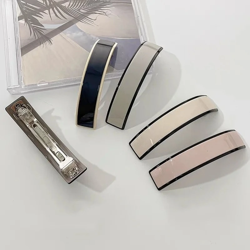 

Good Quality Advanced Acetic Classic Solid Hair Clip for Girls Women's Spring Hairpin Romantic Simple Design Hair Accessory