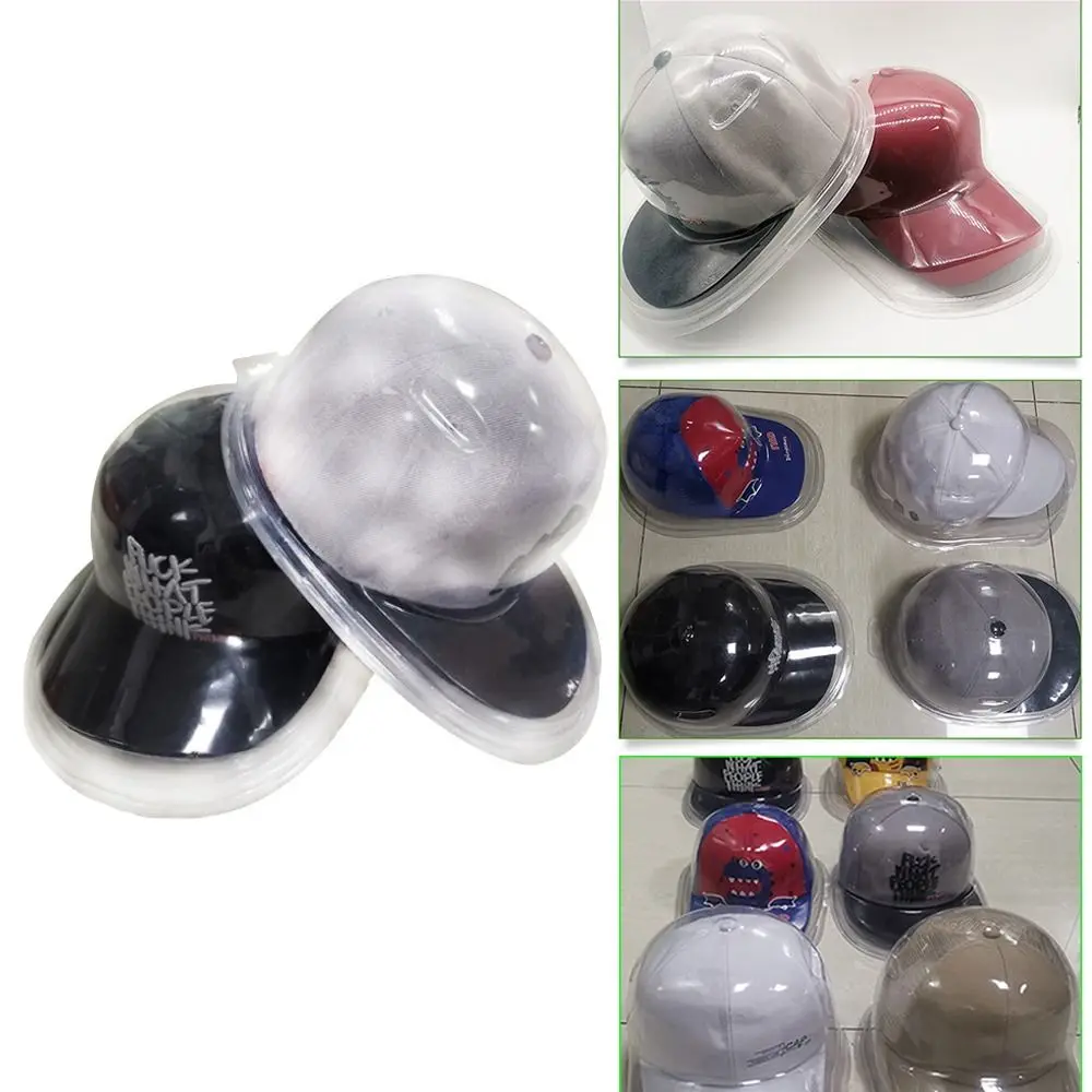 PVC Flat Brim Hat Dust-proof Baseball Cap Display Box Curved Hat Storage Case Hats Storage Box Cap Display Case