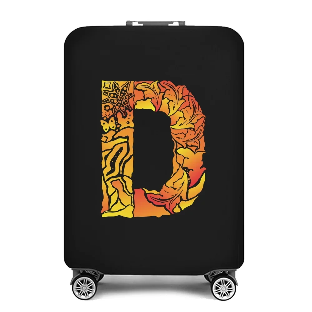 Hot Fashion Engrave Image Letters Luggage Cover Protective Suitcase Case Trolley Travel Essentials Dust Covers for 18-32 Inch