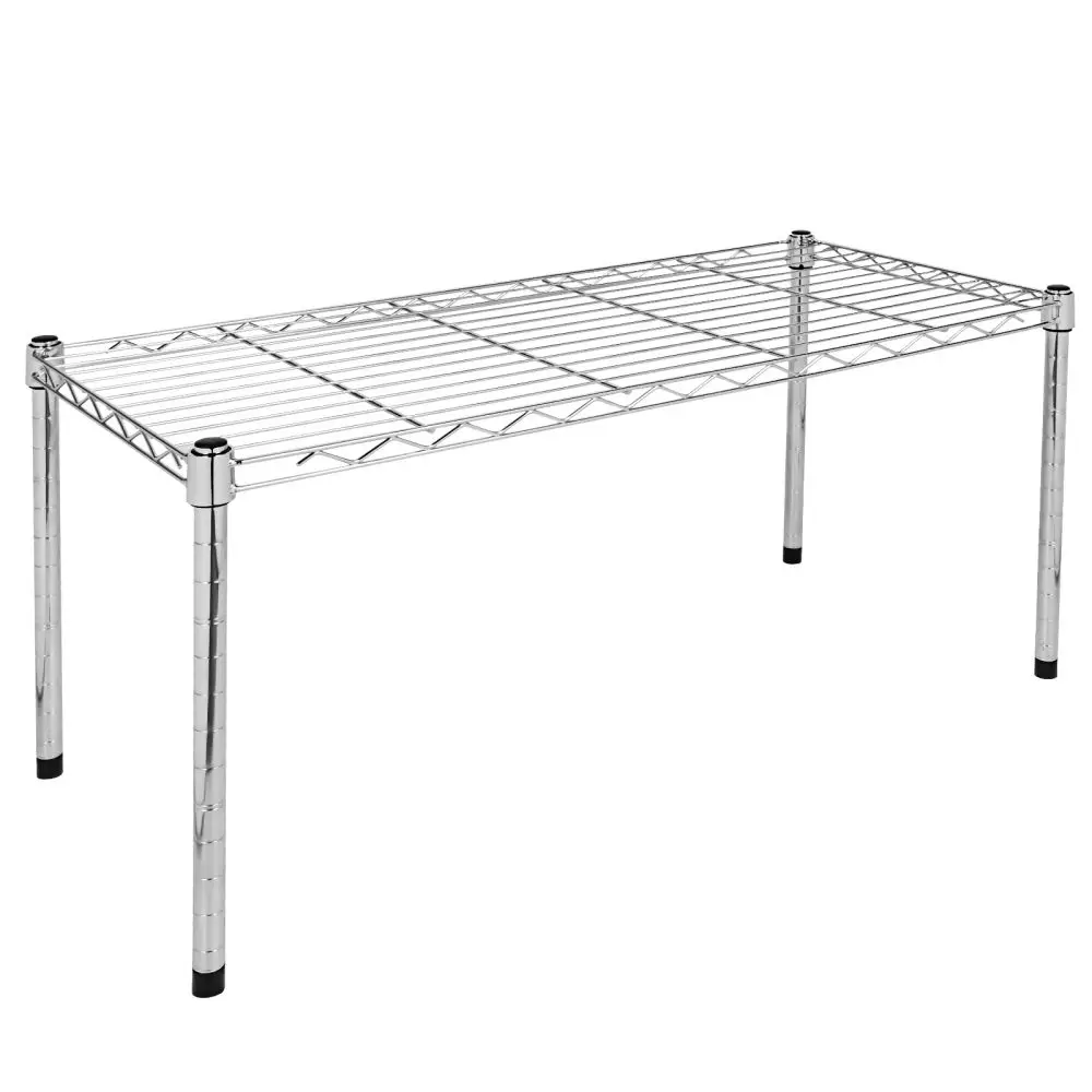 

Simple Deluxe Heavy Duty 1-Shelf Shelving, Adjustable Storage Units, Steel Organizer Wire Rack, 30" W x 14" D x 15" H, Chrome