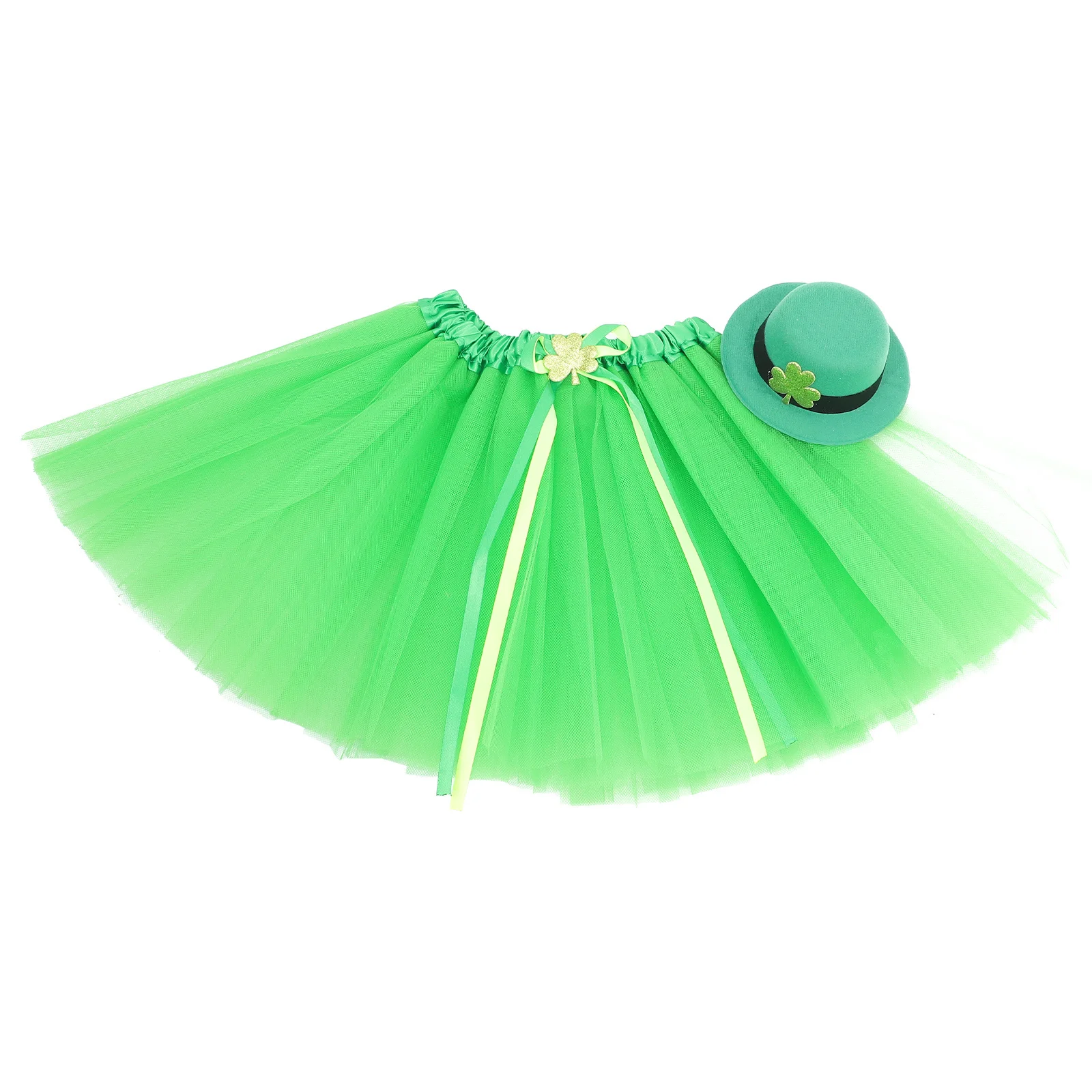 1Set St Patricks Day Costume Kids Tutu Skirt Top Hat Party Cosplay Props Festival Performance Outfit St Patricks Day Costume