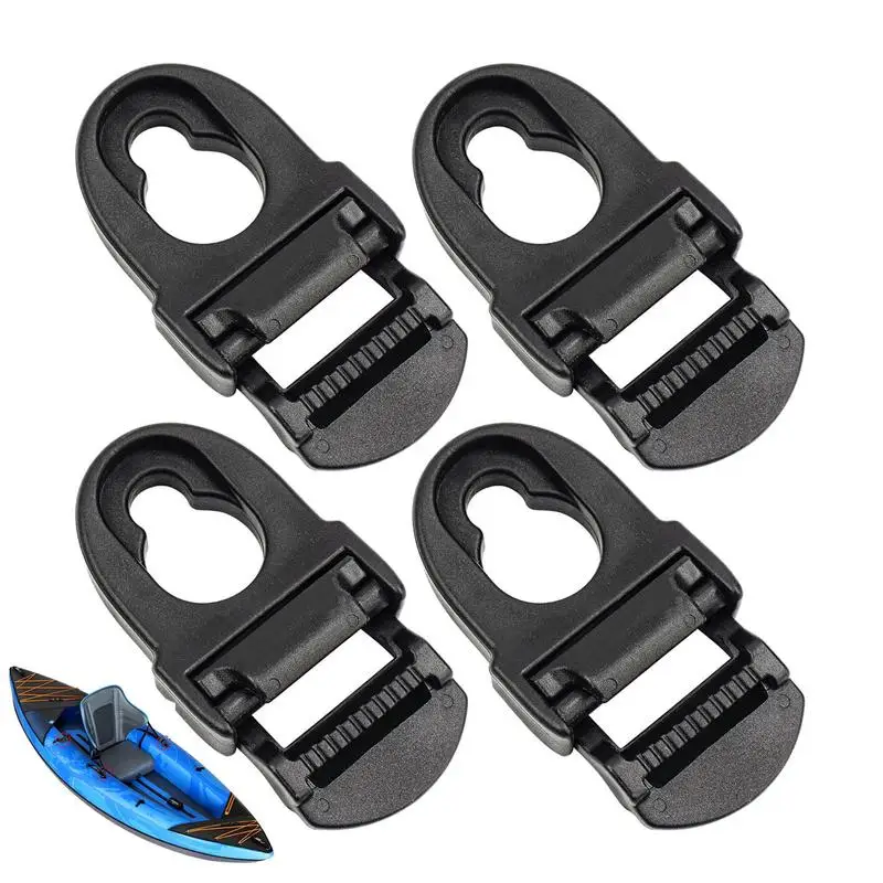 

Kayak Seat Repair Parts 4pcs Kayak Seat Buckle Accessories Adjustable Nylon Backpack Buckle For Solid Back Support Safe Seat