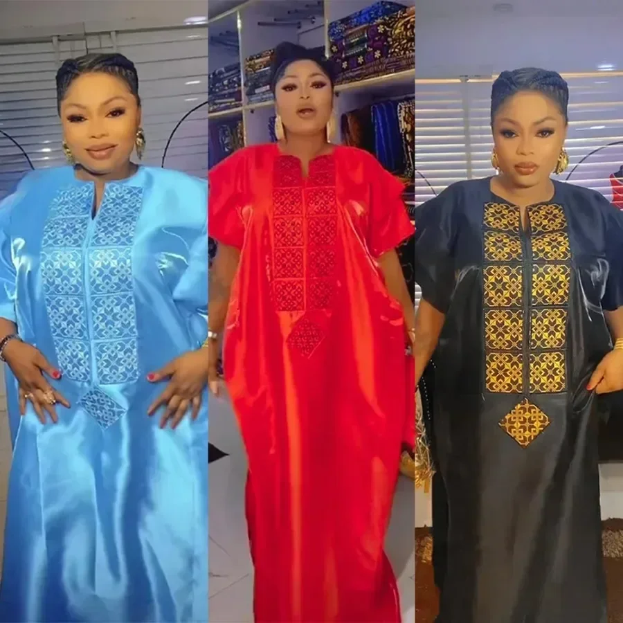 

African Dress For Woman Embroidery Design Ladys Clothes Plus Size Dresses For Women