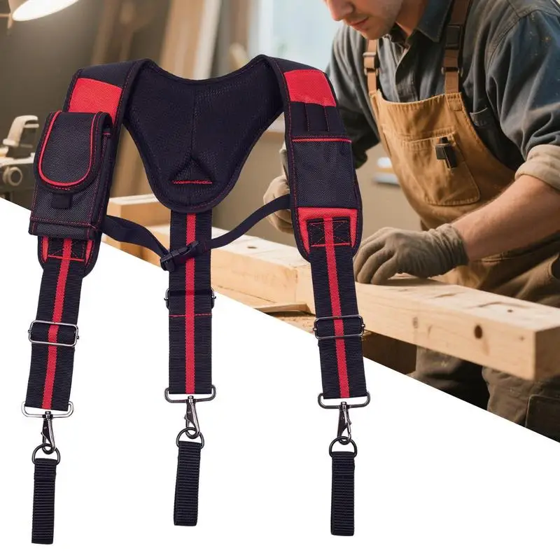 Ремень для инструментов, подтяжки для мужчин, регулируемый плотницкий ремень для хранения инструментов, рабочий пояс, дышащий для скалолазания по деревьям, пожарно-спасательный