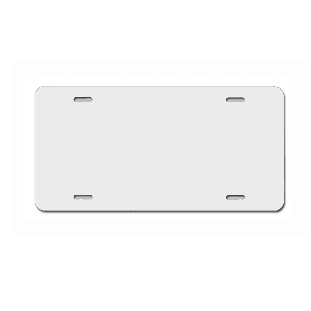5pcs Sublimation Blank License Plate Aluminum 6X12inch White Car Number Plate Custom Heat Transfer Metal Plate For Car