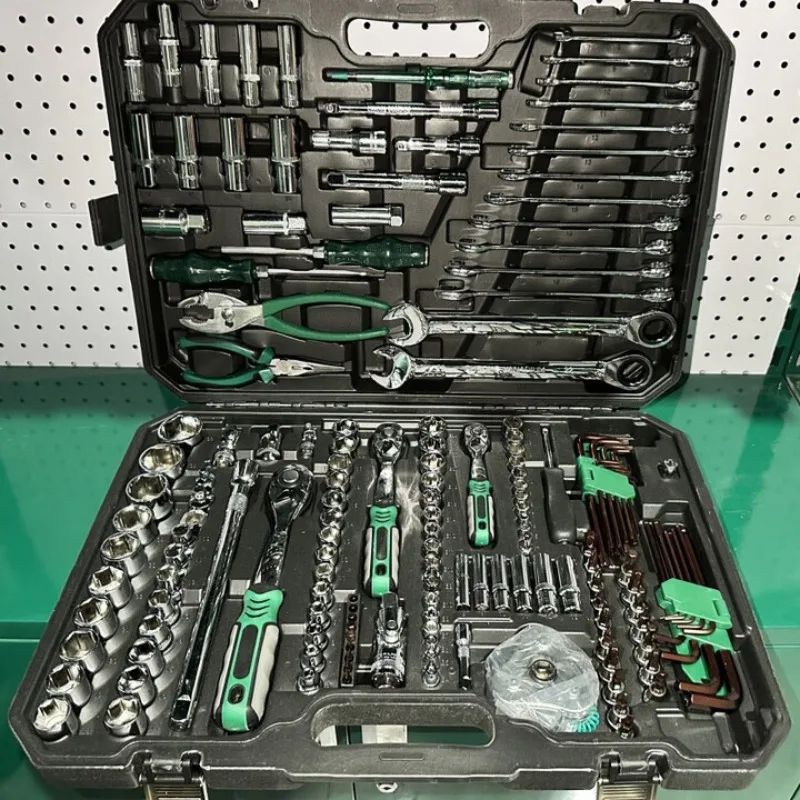 

150-Piece set of 72-tooth auto repair tools, auto repair set, sleeve wrench combination tool repair tools 161-piece 72-tooth