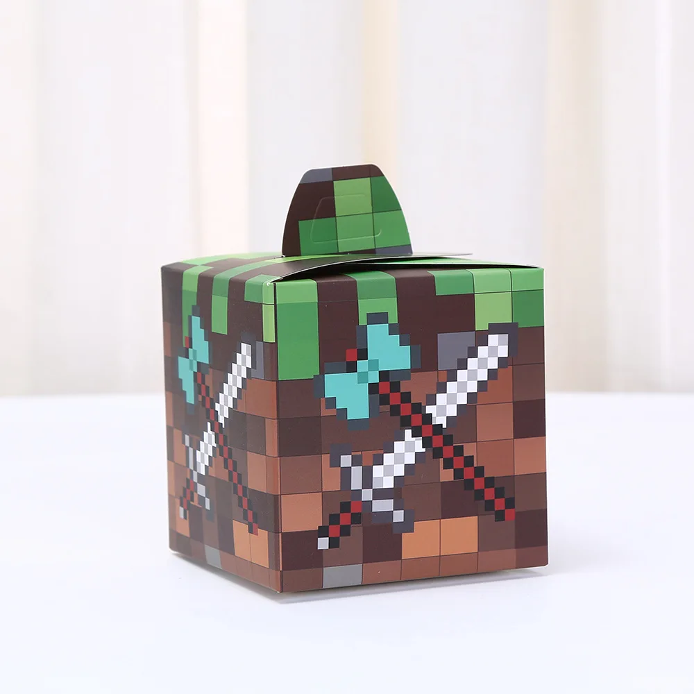 12pcs Minecraft storage bag storage box new gift packaging box cake box dessert packaging box Gift view 3