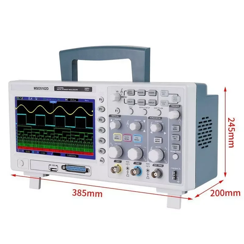 Hantek Mso5102d 100mhz Mixed Signal Oscilloscope 16 Channels Logic Analyzer 2 Channels Oscilloscope External Trigger