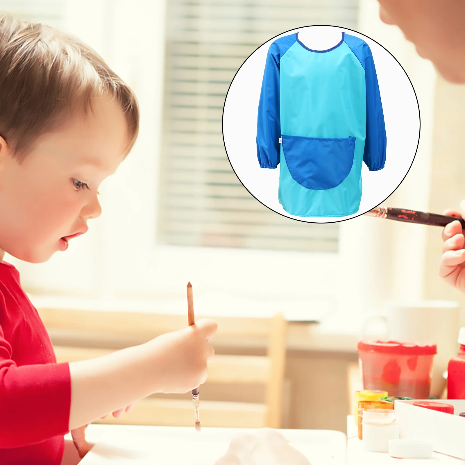 

Waterproof Smock for Kids Art Painting Cooking Overalls Children Drawing Apron Easy Wash Adjustable Straps