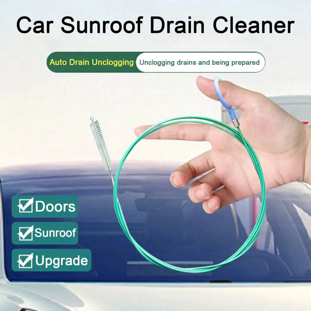 300CM Car Drain Cleaning Tool Drain Hole Car Cleaning Pipe Brushes Flexible Drain Dredge Sunroof Cleaning Scrub Brush Clean Tool