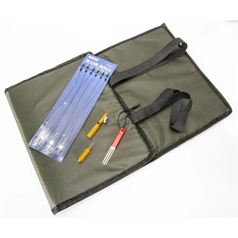 

Fishing Unhooking Pad + Hook RING Hook Sharpener Set Foldable Carp Fishing Mat Kits