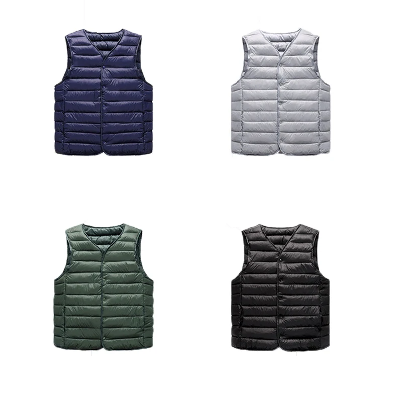 Classic Winter Coat Warm Sleeveless Jacket Lightweight Vest Coat for Men Streetwear Windproof Cotton-Padded Waistcoat Gentleman