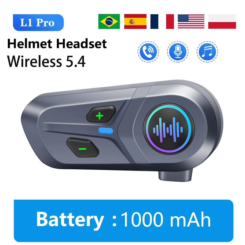 Intelligent Voice Control BT 5.4 Motorcycle Helmet Headset Wireless Awaken By Voice Control Call Phone Earphone Music Player