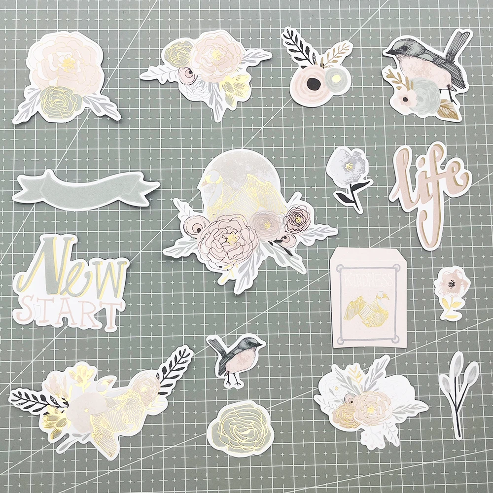 Kreativer Weg Neuer Anfang Scrapbooking Journaling Komplettsets Dekorative Papiere Stanzformen Journalkarten Aufkleber DIY Bastelset – Detail 35