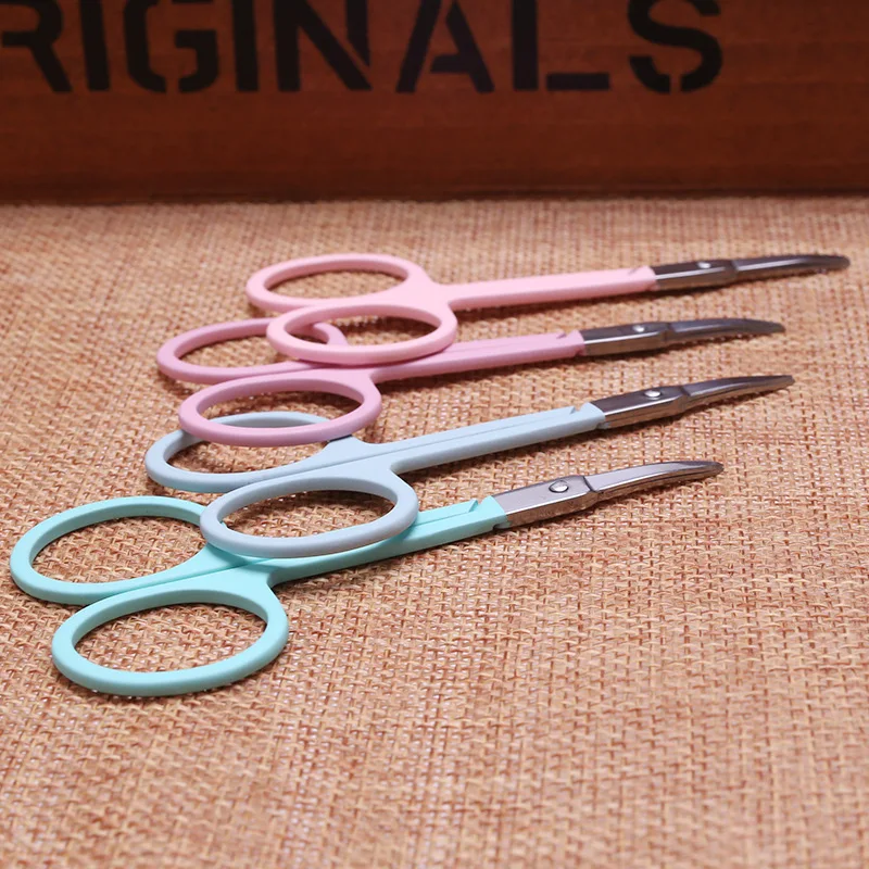 Hot Sale Professional Scissor Manicure For Nails Eyebrow Nose Eyelash Cuticle Scissors Curved Pedicure Makeup Tool