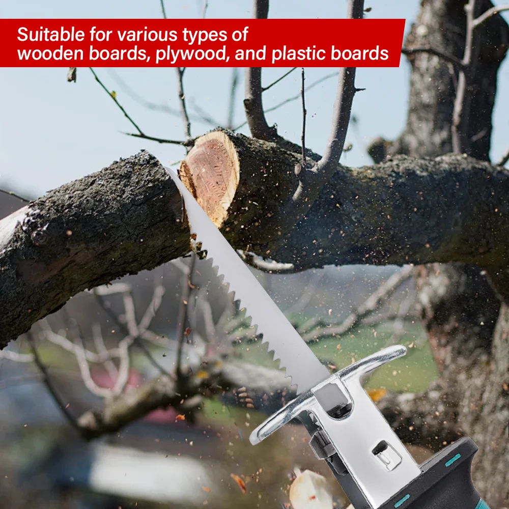 5 قطعة مجموعة شفرات المنشار الترددية للأسنان 6 بوصة 6TPI شفرات المنشار ذات الحافة المنحنية لتقليم الخشب وتقليم الأشجار