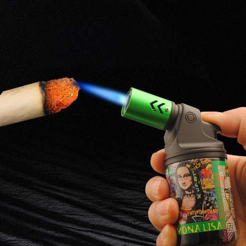 

HONEST High Capacity Durable Refillable Lighter Turbo Torch Lighter Welding Windproof Cigar Lighter Cigarette Accessories 2025