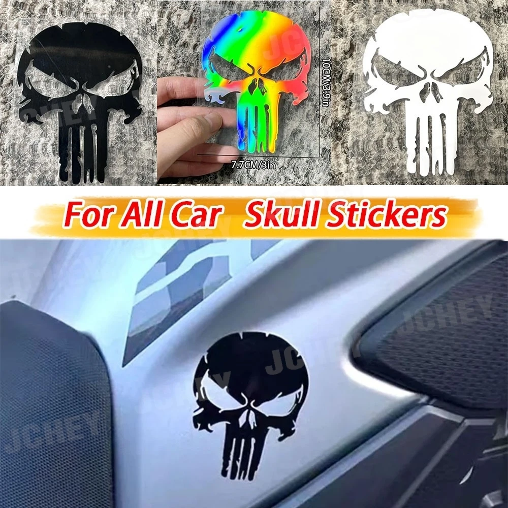 1pc Skull Motorcycle Stickers Waterproof Motocross Vinyl Decals Motorbike Fuel Tank Side Fairings Motorcycle Helmet Decoration